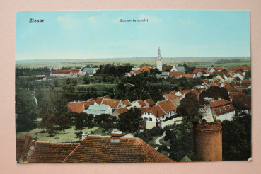 Ansichtskarte AK Ziesar 1910-1920 Gesamtansicht Bauernhof Häuser Gutshof Straße Architektur Ortsansicht Brandenburg